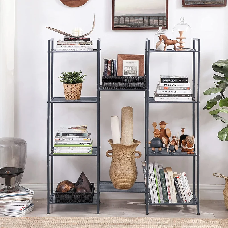 SONGMICS 5-Tier Storage Rack, Bathroom Shelf,Living Room, Balcony, Kitchen, Black