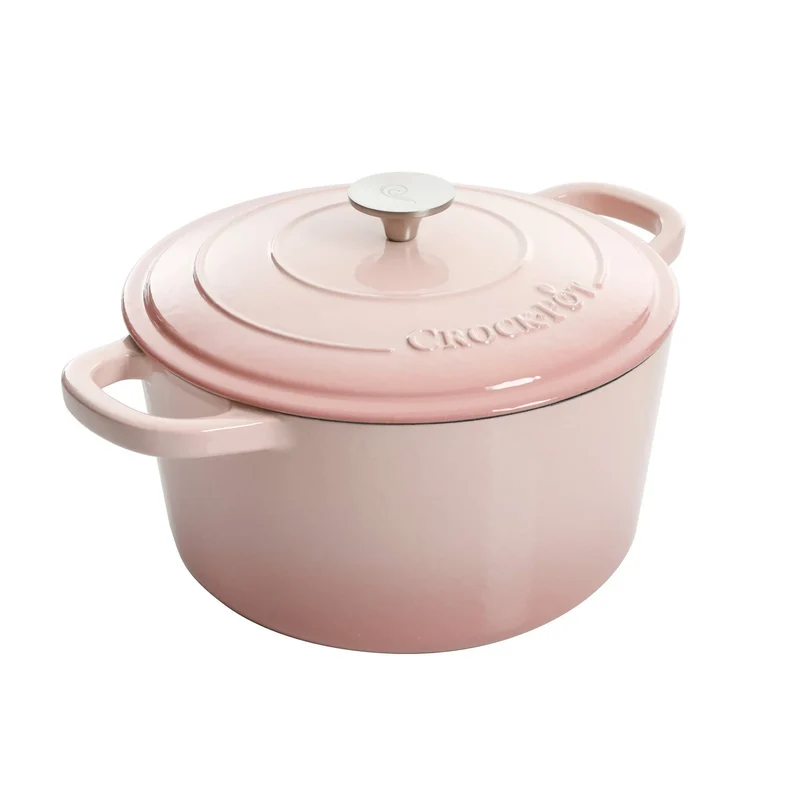 Round Dutch Oven with Lid - Pink