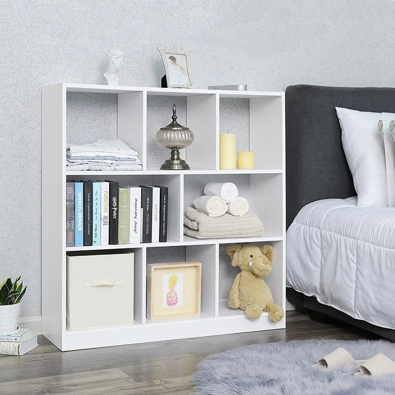 VASAGLE Bookcase Bookshelf Cube Storage Organizer Storage Cabinet for Office, White