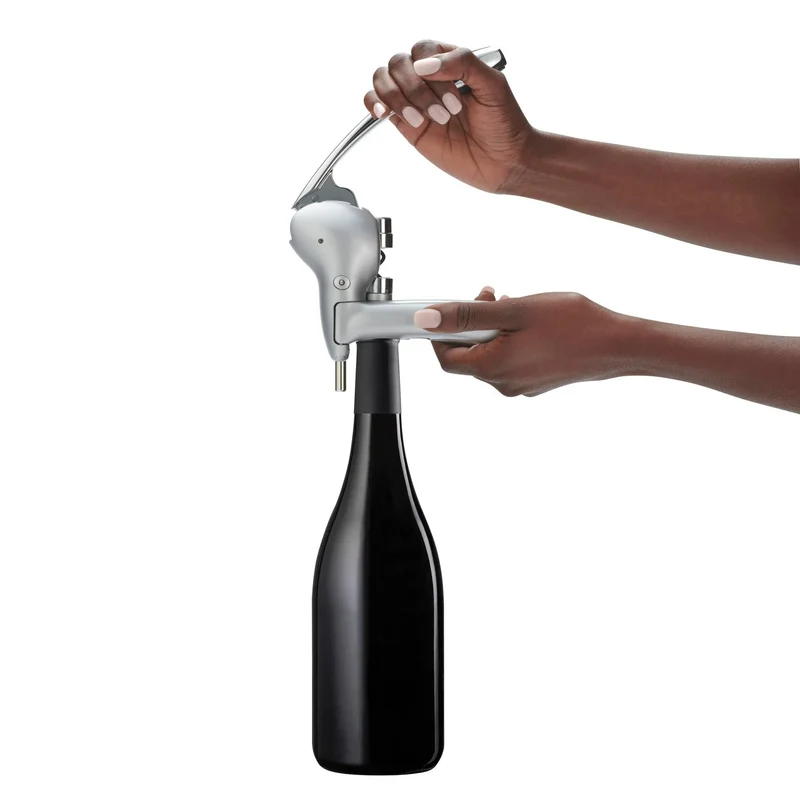 Lever Corkscrew Set - Silver