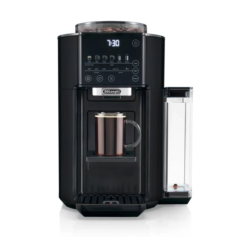 De'Longhi TrueBrew Automatic Coffee Maker with Bean Extract Technology - Black Matte