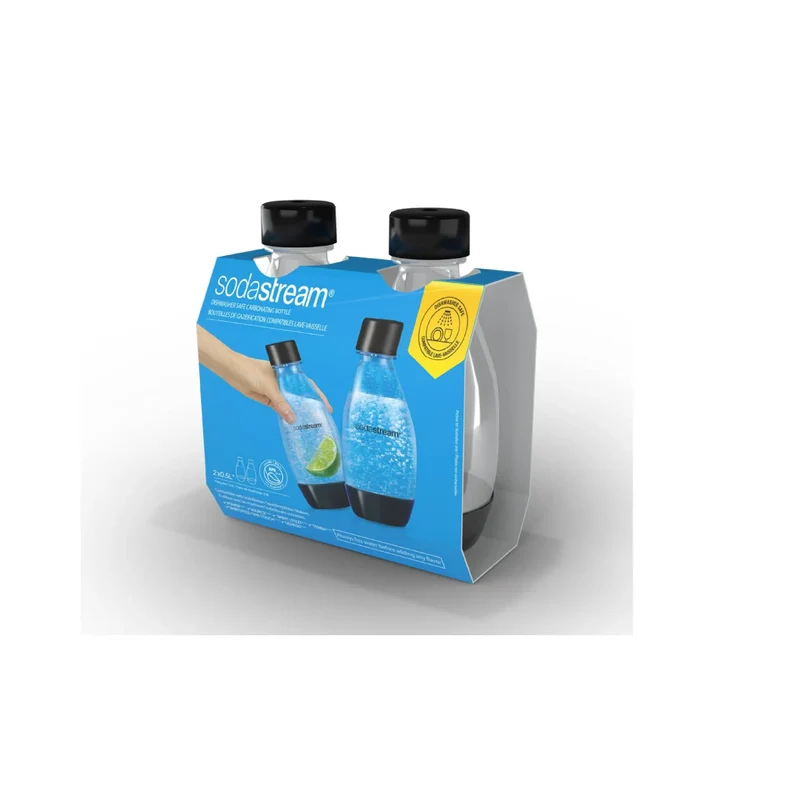 0.5L Carbonating Bottle - 2pk - Black