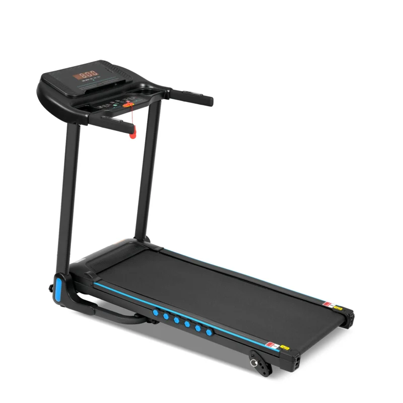 Incline Treadmill for Running & Walking, Hydraulic System Auto Folding With Type C & USB Charge for Android, 10Mph, Bluetooth Speaker - Black