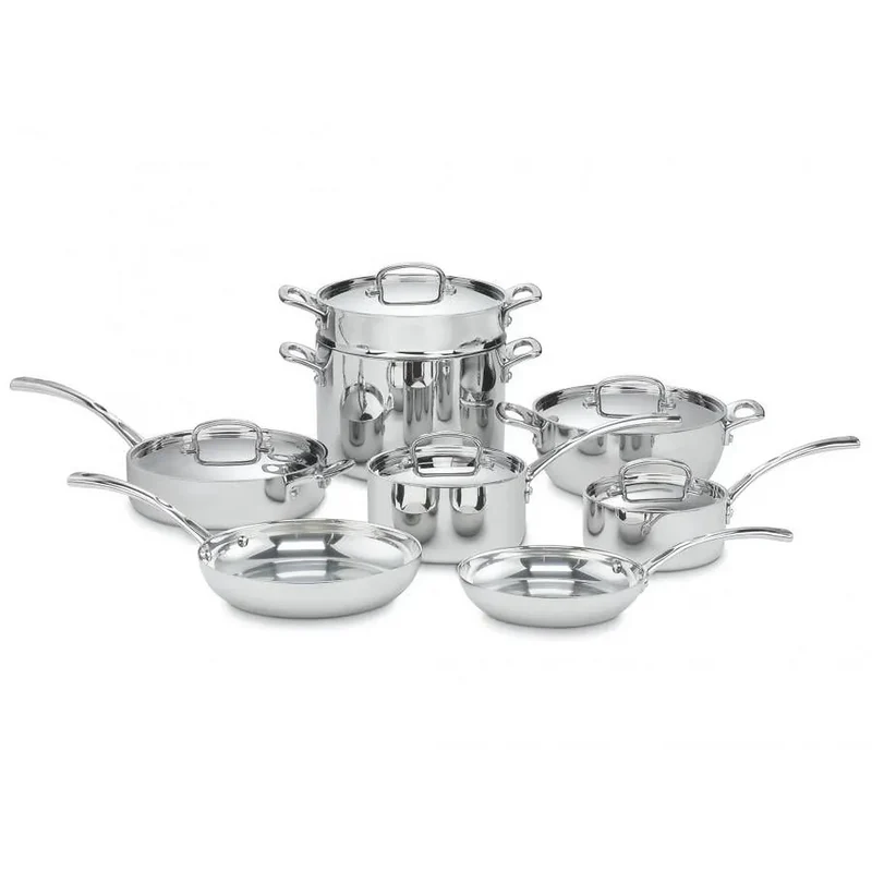 Tri-Ply Clad Stainless Steel 13-Piece Cookware Set