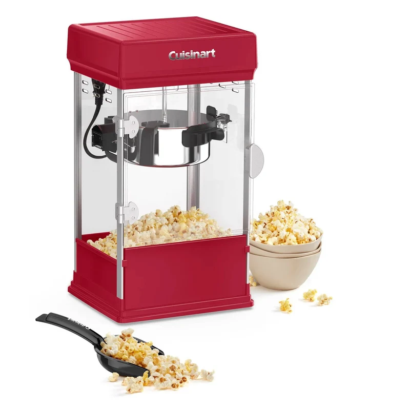 Theater-Style Electric Popcorn Maker - Red