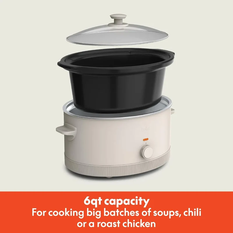 6.0 Qt Manual Slow Cooker - Oatmilk