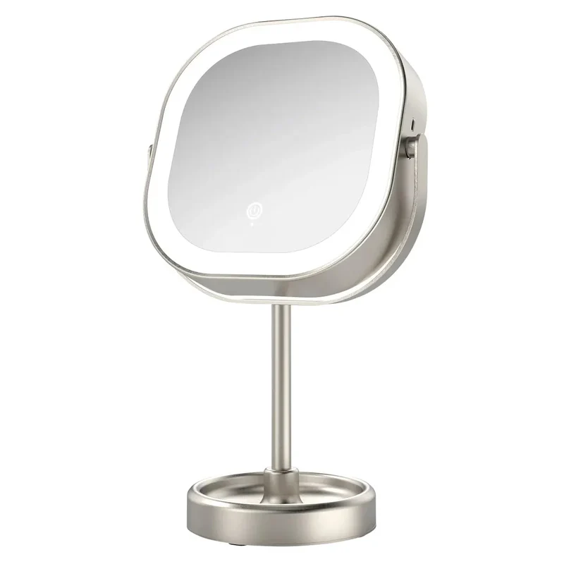 Double-Sided LED Vanity Mirror - Silver