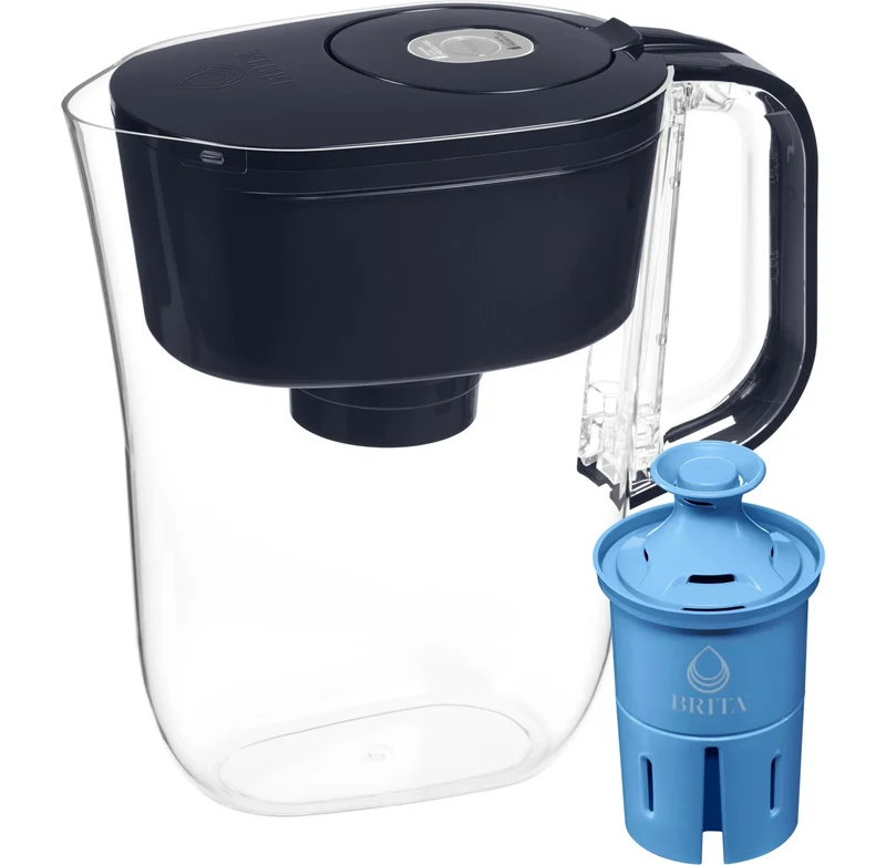 6cup Denali Water Pitcher Dispenser with Standard Water Filter- Black