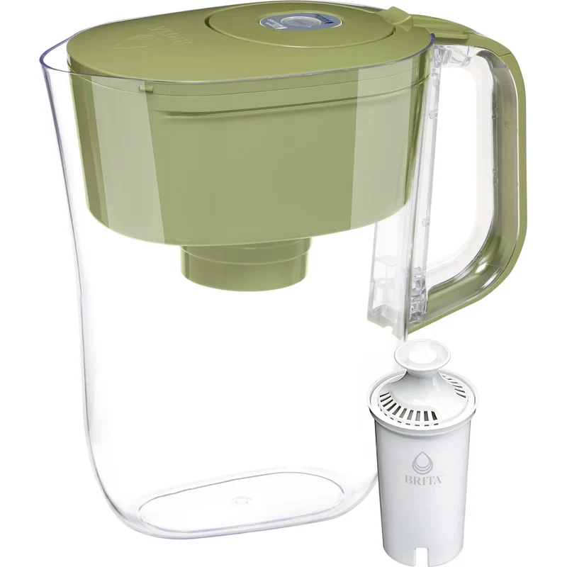 6-Cup Water Pitcher Dispenser - Olive Green