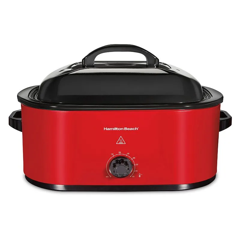 22 Quarts Electric Roaster Oven - Red