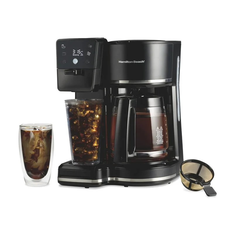 2-Way Programmable Iced/Hot Coffee Maker - Single-Serve & 12 Cup