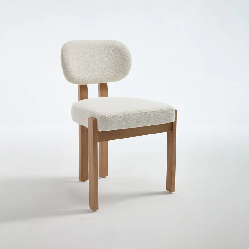Dining Chairs With Ergonomic Backrest and Adjustable Feet (Set of 2)