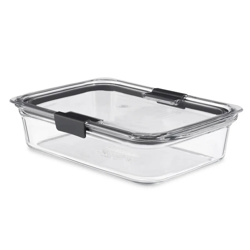 8 Cup Large Brilliance Glass Food Storage Container With Lid