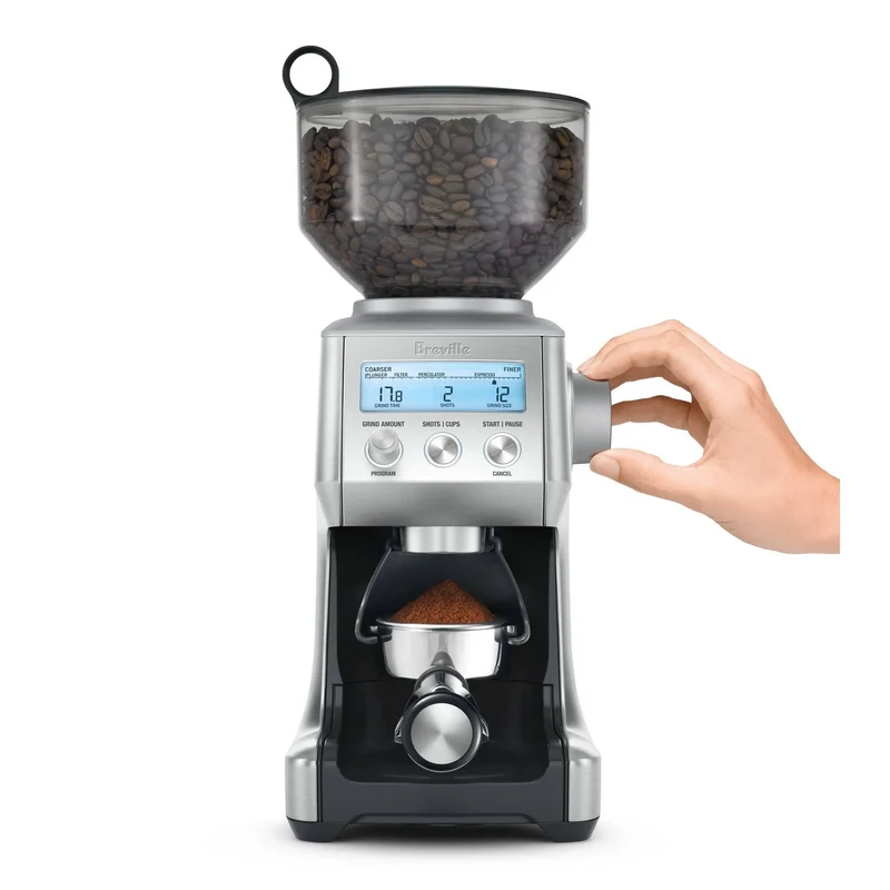 Coffee Bean Grinder - Brushed Stainless Steel