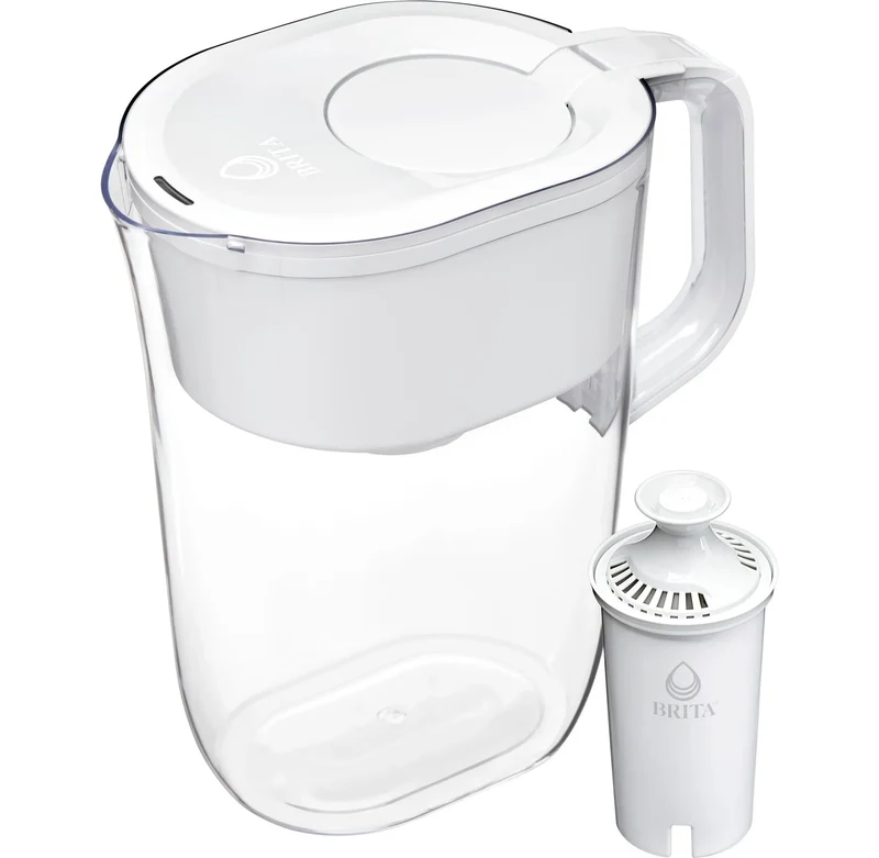 Water Filter Pitcher with 10-Cup Capacity - White