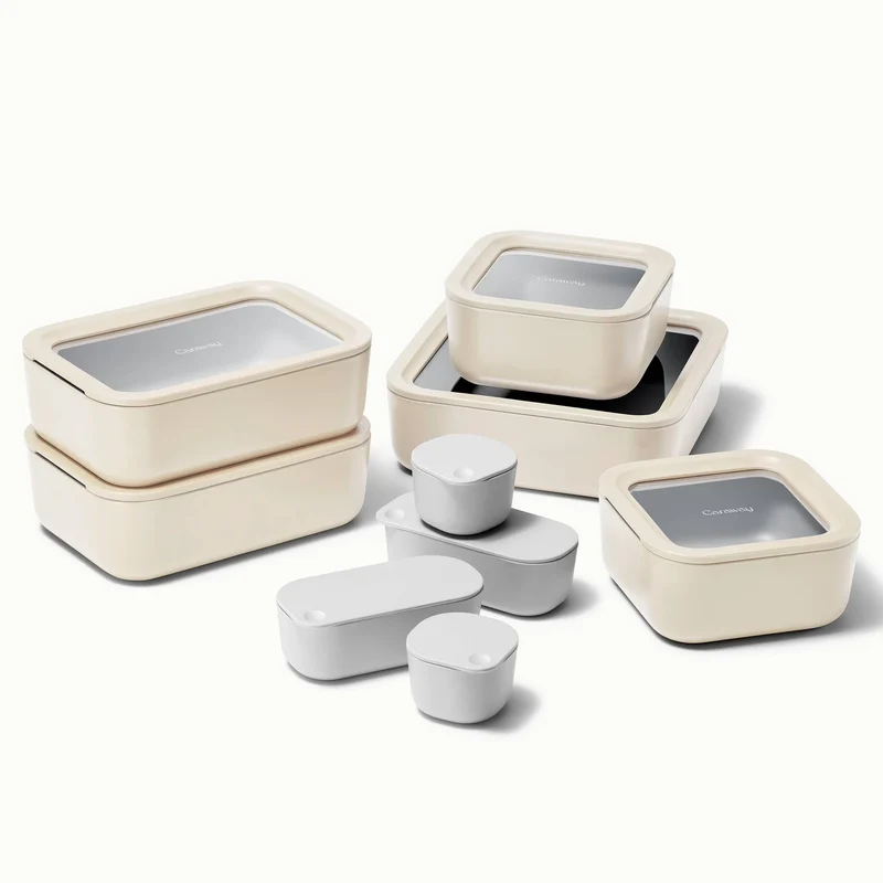 12pc Ceramic Food Storage Set - Cream