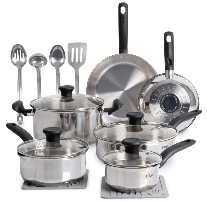 Stainless Steel Cookware Set - 16 Piece