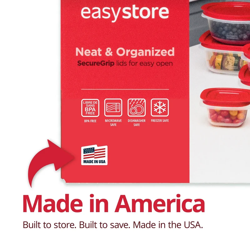18pc Large Easy Store Rectangle Food Storage Container Set