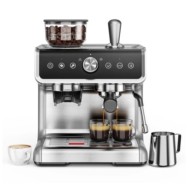 Espresso Machine with Grinder - Silver