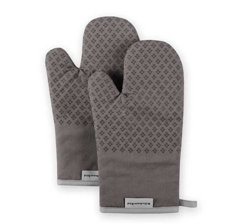 2pk Cotton Asteroid Oven Mitts Dark Gray