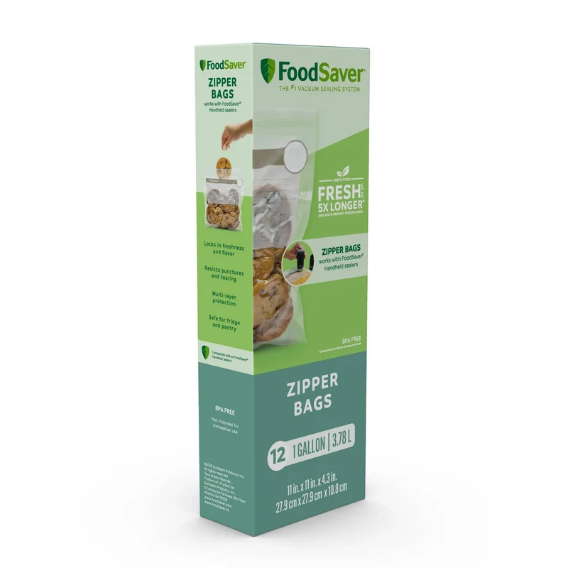Gallon Zipper Bags - 12 Count
