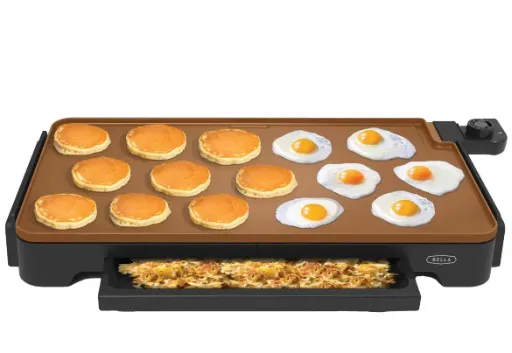 XL Ceramic Griddle with Warming Tray