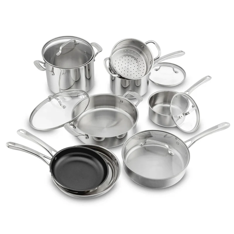 Classic Stainless Steel Cookware Set - Silver