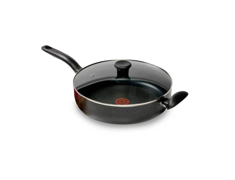 T-fal 5qt Saute Pan with Lid Simply Cook Nonstick Cookware Black