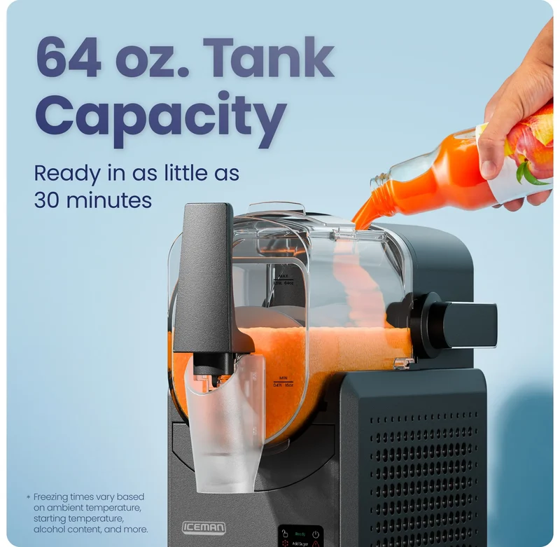 Slushy Maker with Touch Controls and 5 Functions - Black