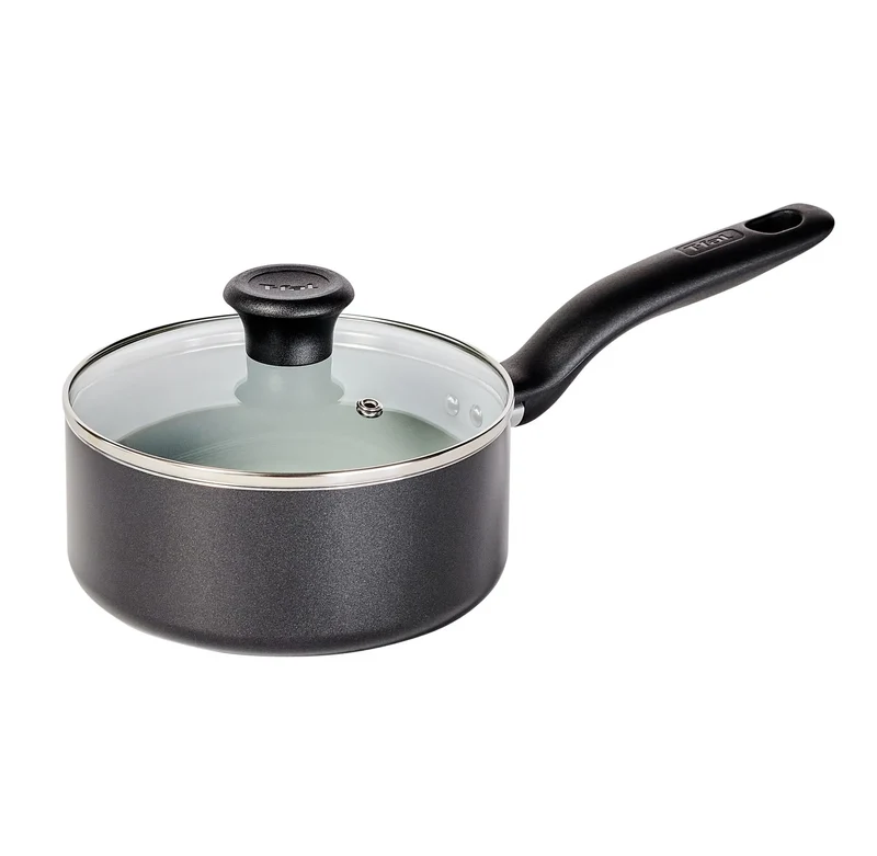 Simply Cook 1.5qt Ceramic Nonstick Sauce Pan with Lid - Black