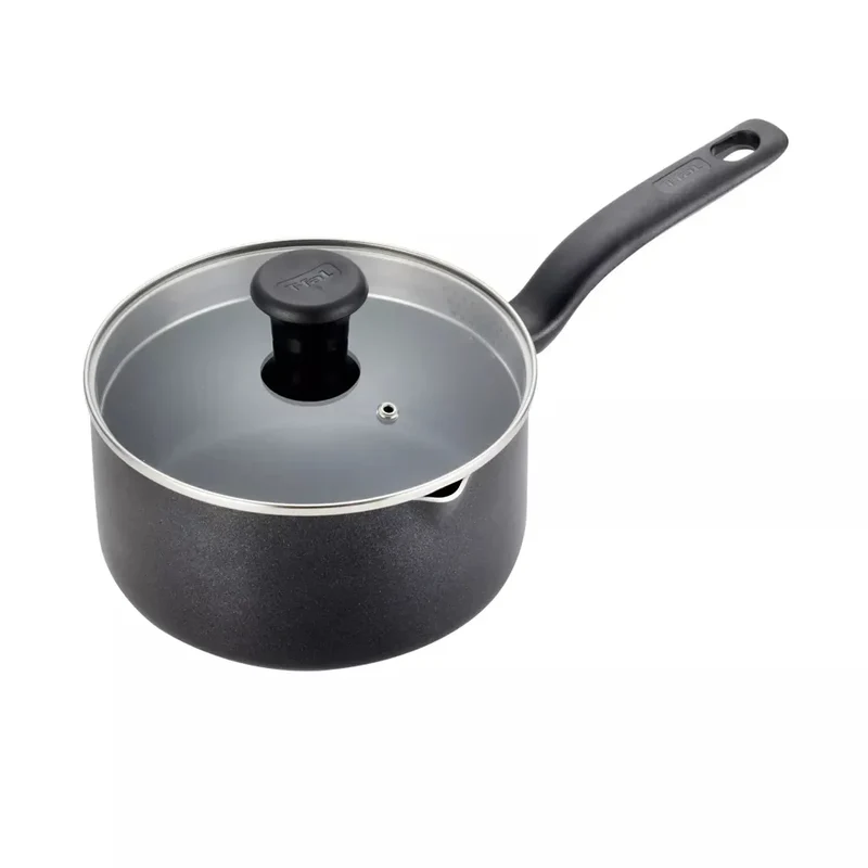 Simply Cook 3qt Nonstick Sauce Pan with Lid - Black