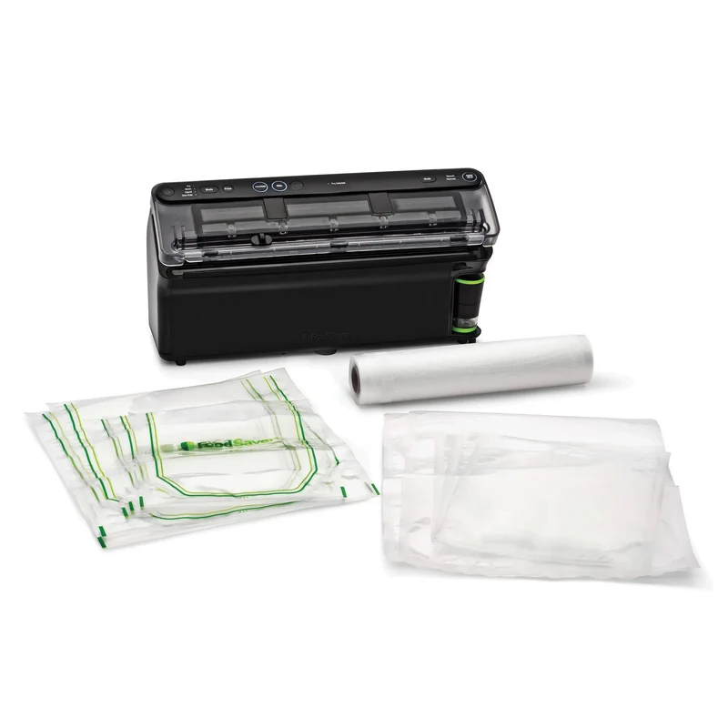Elite All-in-One Liquid Plus Vacuum Sealer with Bags and Roll Black