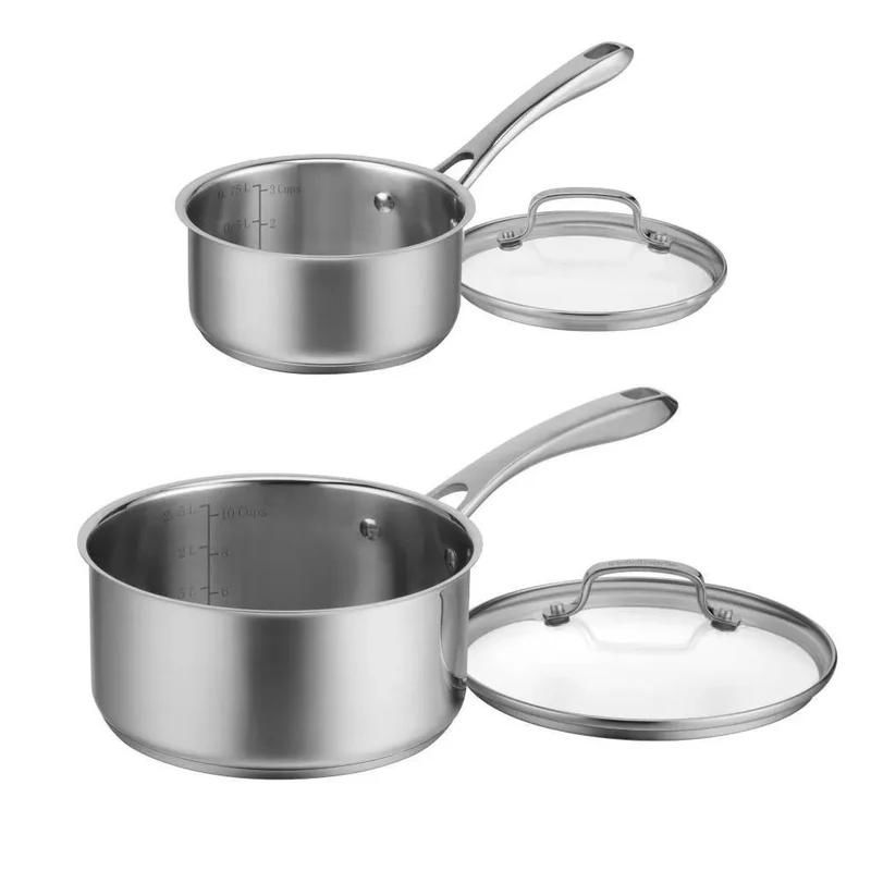 Classic 4pc Stainless Steel Saucepan Set (1.5qt & 3qt) - 83-4