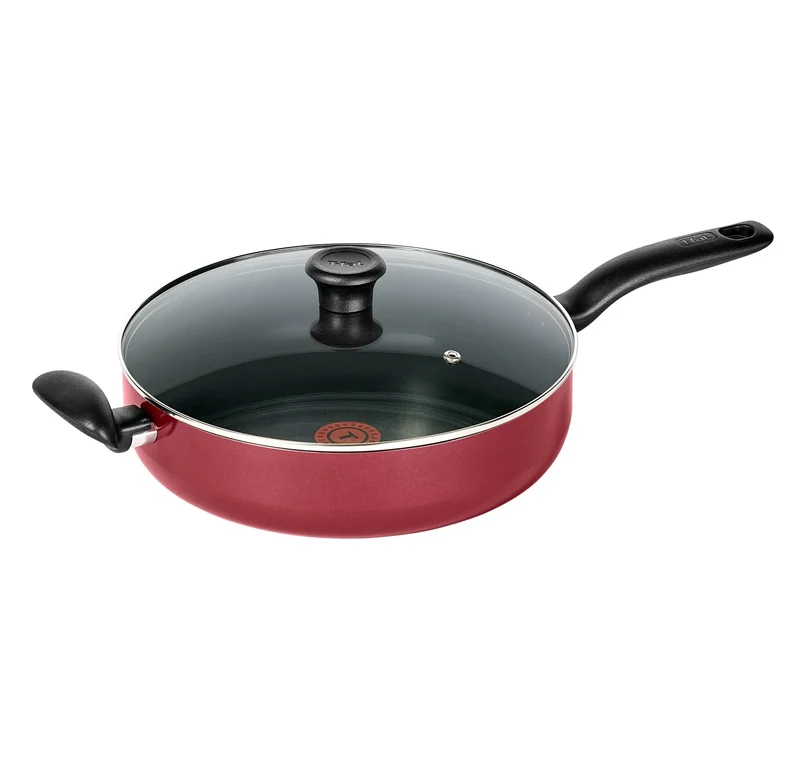 Simply Cook 5qt Nonstick Saute Pan with Lid - Red