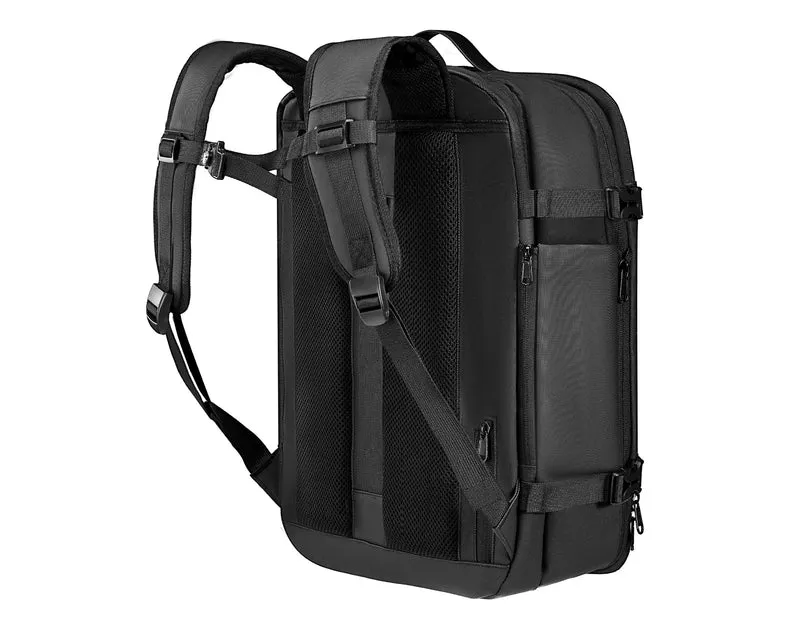 Expandable Vacuum Seal Travel Backpack - Black