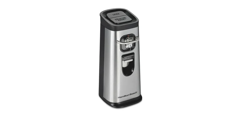 Electric Can Opener with Knife Sharpener and Bottle Opener - Black