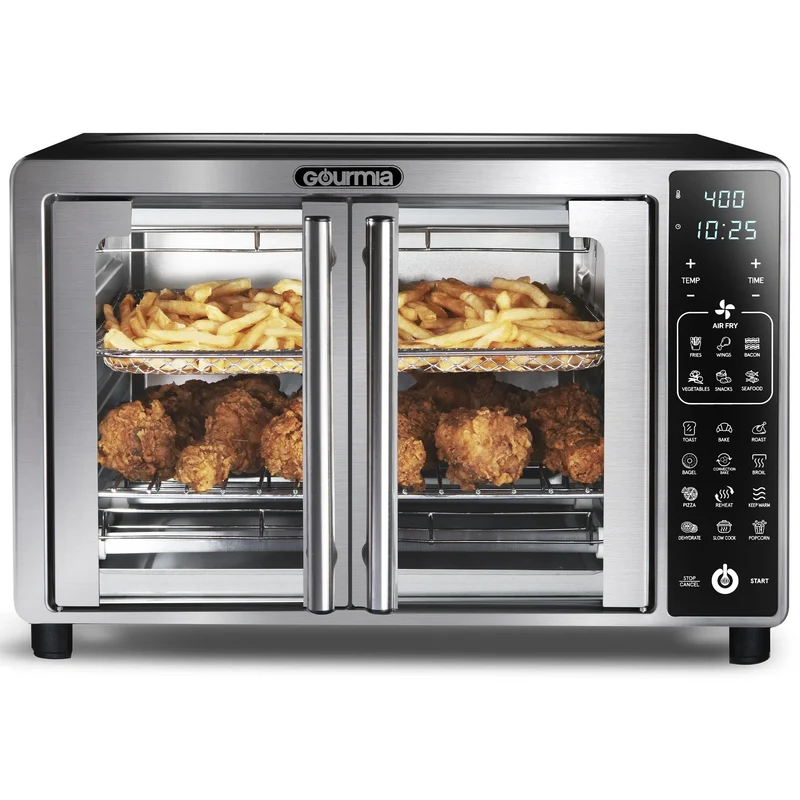 GTF7465 Digital Air Fryer Toaster Oven with Convenient Single-Pull French Doors