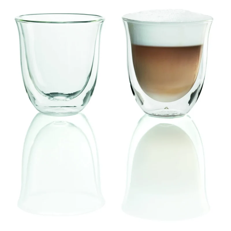 DeLonghi 6oz Cappuccino Double Wall Thermal Glasses 2pk
