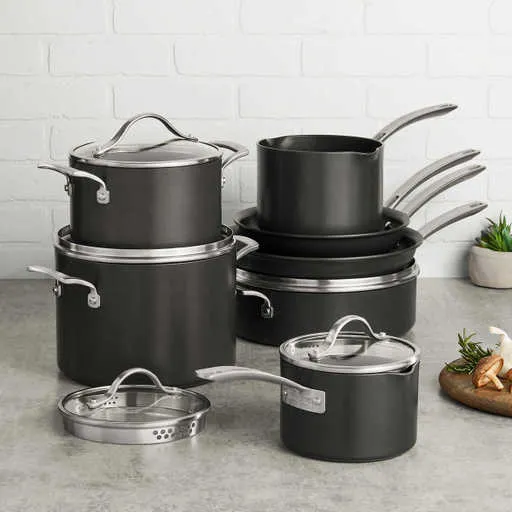 12-Piece Hard Anodized Cookware Set