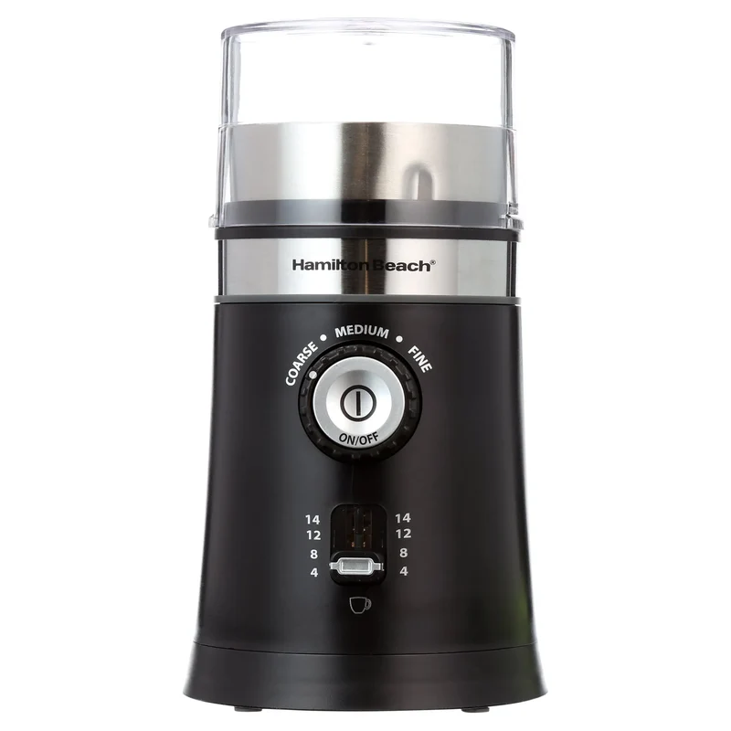 Hamilton Beach Custom Grind Coffee Grinder, 14 Cups, Black