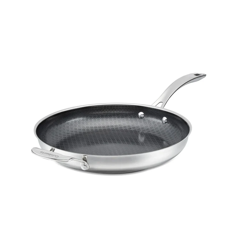 FusionPlus 12" Hybrid Stainless Steel and Ceramic Nonstick Fry Pan with Helper Handle