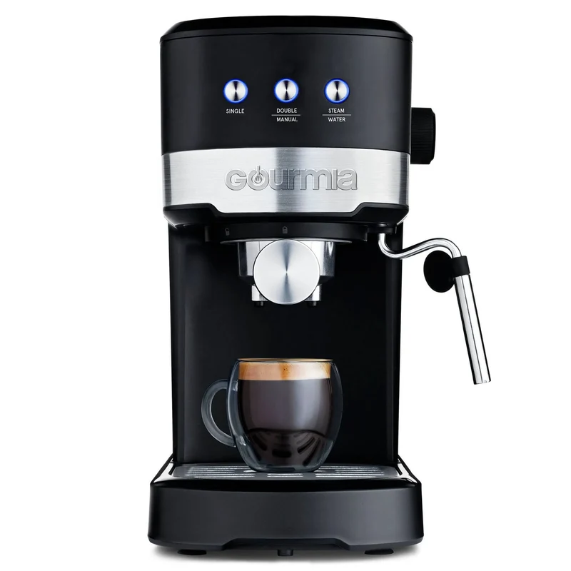 15 Bar Espresso Maker With Frothing Wand – Black