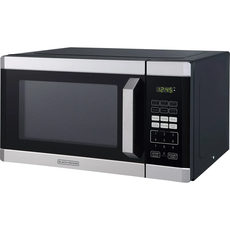 900W Countertop Microwave Oven - Black