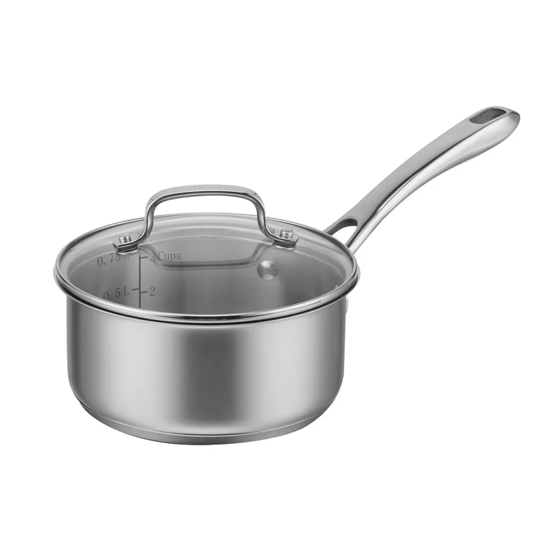 Classic 1qt Stainless Steel Saucepan with Cover - Silver