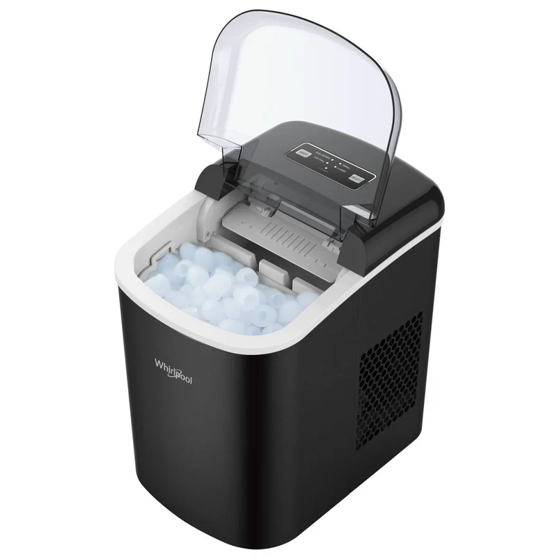 Countertop Ice Maker WHCI26VBA3A: 26 lb Daily Production, Bullet Ice, Black, 1.5 lb Storage, 2 Ice Sizes