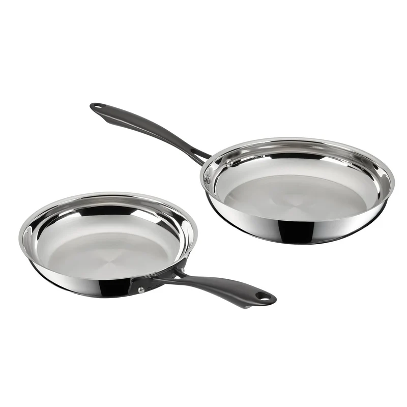 Stainless Steel Fry Pan Set - 8" and 10"