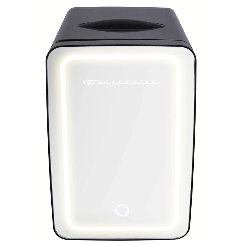 9 Can Beauty Lighted Mirror Countertop Mini Fridge Black: Skincare & Makeup Cosmetic Refrigerator