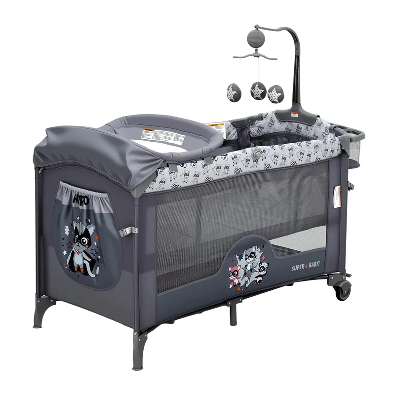 4-in-1 Baby Bassinet and Pack and Play - Deep Gray