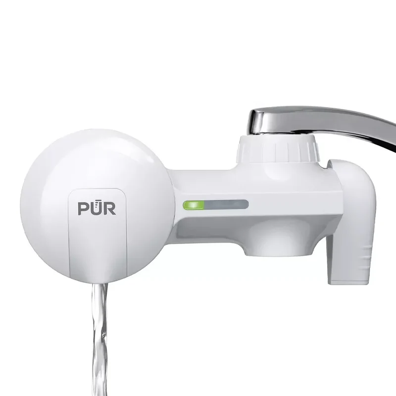Faucet Mount Water Filtration System - Powerful Lead Reduction - White