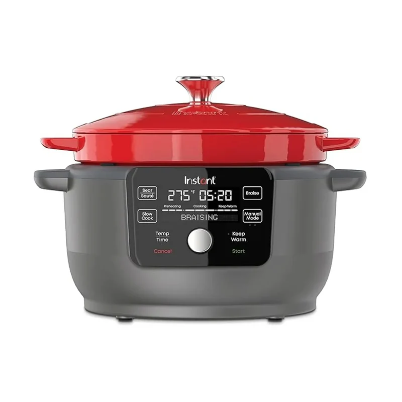 6 Quart Cast Iron Dutch Oven - Red